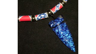 Confederate Dichroic Arrowhead Necklace SOLD